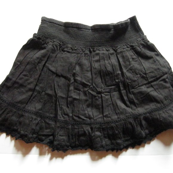 No Boundaries Black Ruffle Lace Mini Skirt - Picture 2 of 8
